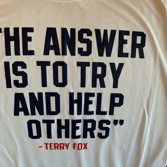 Terry Fox Quote on T-Shirt S - Picture 2 of 5